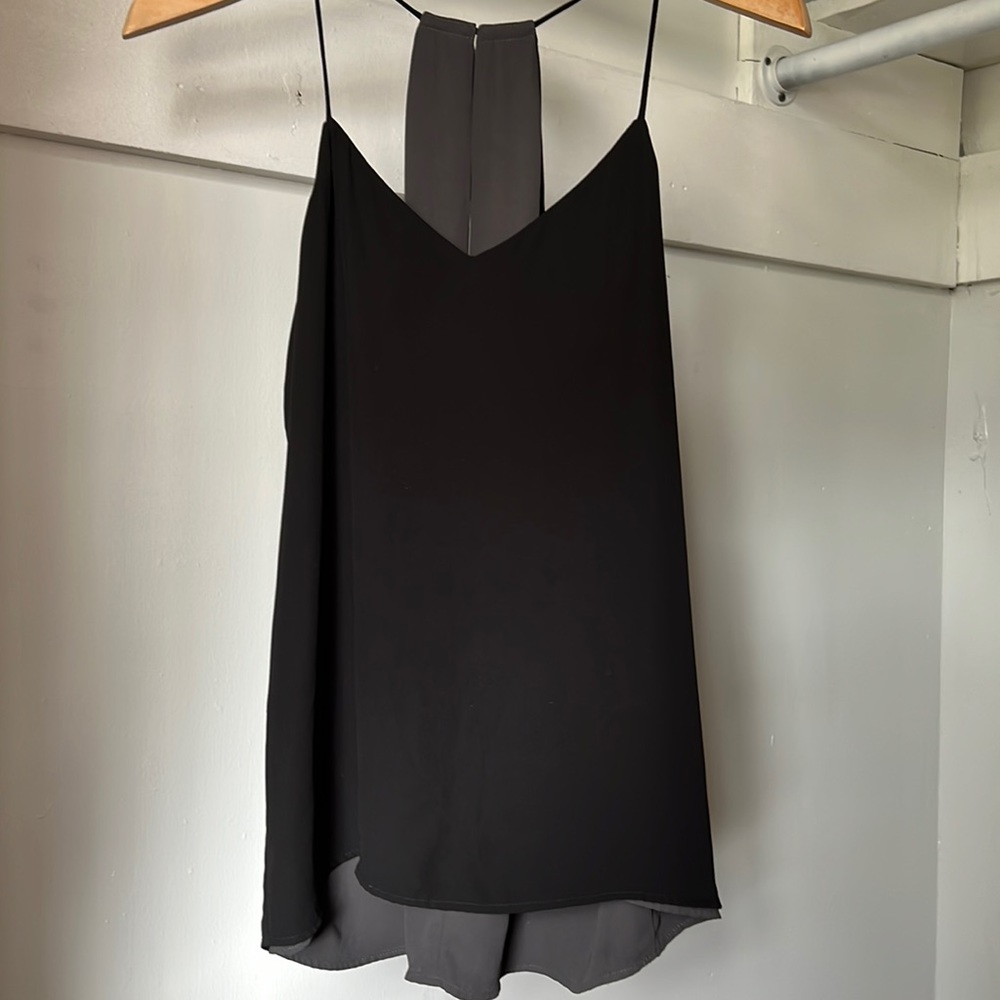FREE W/ PURCHASE! Convertible, strap cami, black/gray